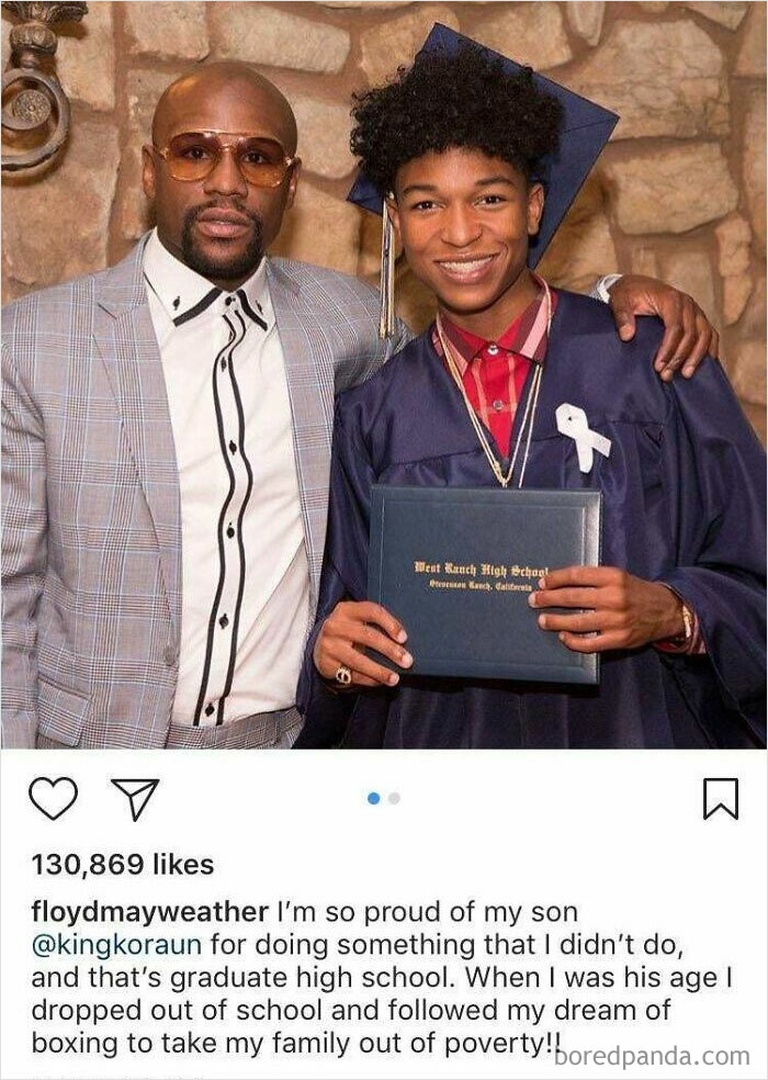 Floyd Mayweather giving his son the spotlight he deserves
